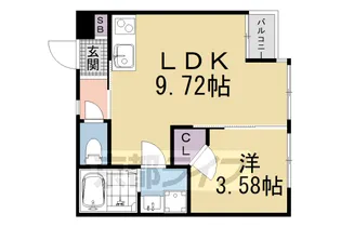 Portofino六地蔵【206号室】の間取り