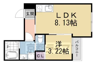 PORTOFINO六地蔵【207号室】の間取り