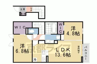 メゾンソレイユ【202号室】の間取り