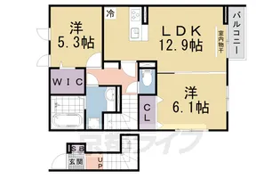 メゾンソレイユ【203号室】の間取り