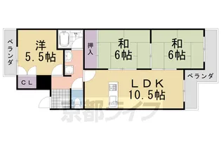 京都府京都市西京区嵐山薬師下町【マンション】の間取り