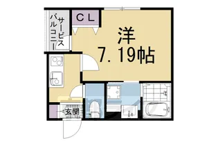 ヴィラ北白川Ⅱ【101号室】の間取り