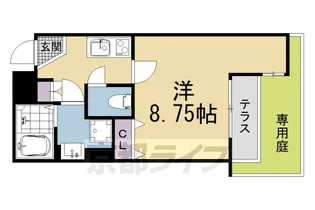 ヴィラ北白川Ⅱ【102号室】の間取り