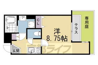 ヴィラ北白川Ⅱ【103号室】の間取り