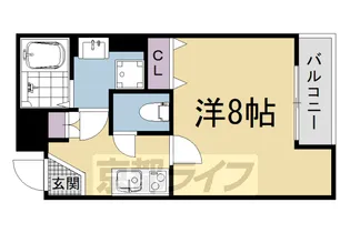 ヴィラ北白川Ⅱ【303号室】の間取り