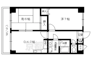 ラ・ルーチェ宝ヶ池【102号室】の間取り