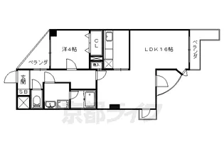 プレセランス山科【5階】の間取り
