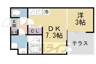 VINA山科WEST【1階】の間取り