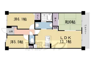 京都府宇治市宇治【マンション】の間取り