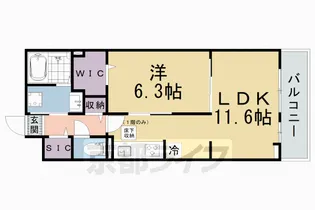 ウエスト コミタリアⅢ【1階】の間取り