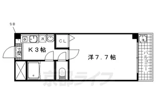 京都府京都市山科区御陵天徳町【マンション】の間取り