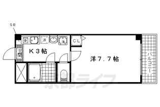 パークハイツテントク【402号室】の間取り