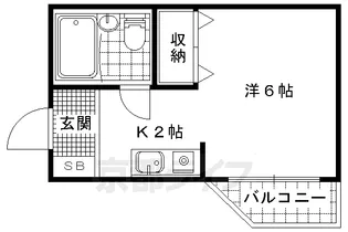 プルシャン山科【501号室】の間取り