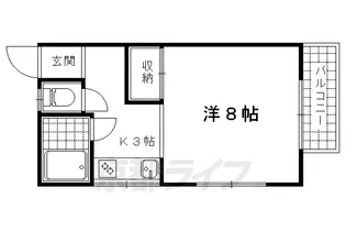 京都府京都市山科区安朱北屋敷町【アパート】の間取り