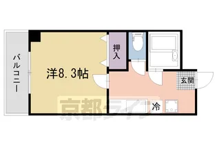京都府京都市山科区御陵四丁野町【マンション】の間取り
