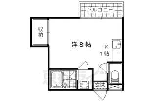 PAL MISASAGI【106号室】の間取り