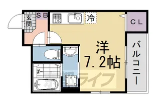 エスタディオ伏見【3階】の間取り