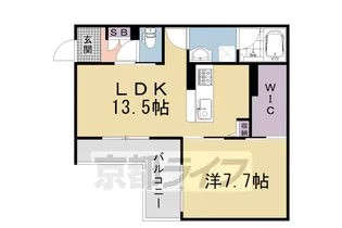 シャーメゾン 太秦天神川【202号室】の間取り