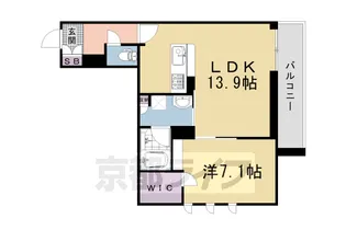 シャーメゾン 太秦天神川【2階】の間取り