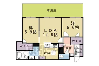 シャーメゾン ル・ボヌール【103号室】の間取り