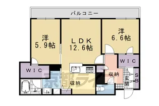 京都府京都市西京区山田畑田町【マンション】の間取り