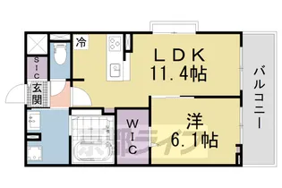 ディアコート唐崎【2階】の間取り