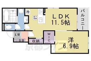 ヒカルサ大津唐崎Ⅱ【1階】の間取り