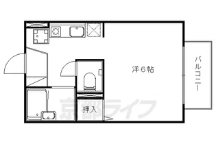 京都府京都市山科区日ノ岡鴨土町【アパート】の間取り
