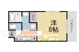 ブリリアコート龍谷大前【1階】の間取り