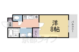 京都府京都市伏見区深草西浦町1丁目【マンション】の間取り