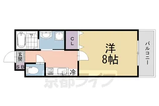 ブリリアコート龍谷大前【2階】の間取り