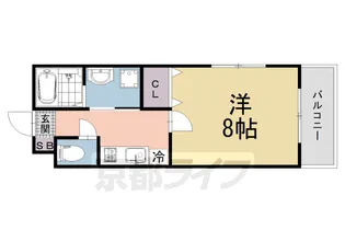 ブリリアコート龍谷大前【4階】の間取り