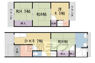 京都府京都市右京区西京極徳大寺団子田町【一戸建】の間取り