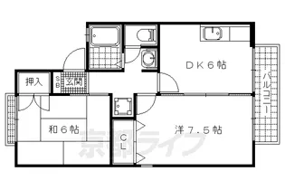 R−Grants京都安朱South【202号室】の間取り