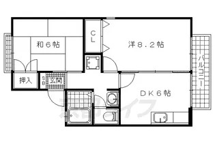 R−Grants京都安朱South【101号室】の間取り