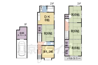 京都府京都市伏見区深草町通町【一戸建】の間取り