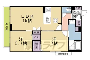 シャーメゾン 光悠新町【101号室】の間取り