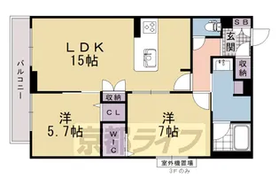 シャーメゾン 光悠新町【201号室】の間取り