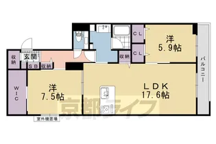 シャーメゾン 光悠新町【205号室】の間取り