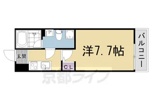 スターアパートメント京大北【202号室】の間取り