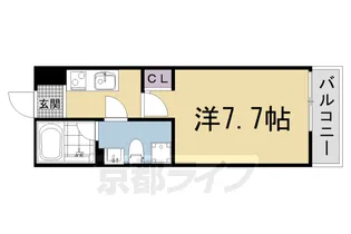 スターアパートメント京大北【201号室】の間取り