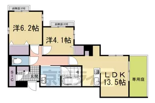 シャーメゾン碩【101号室】の間取り