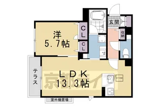 シャーメゾン下鴨【1階】の間取り