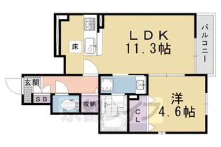 1LDKの間取り画像