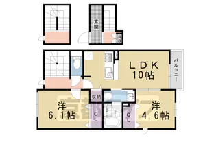 2LDKの間取り画像