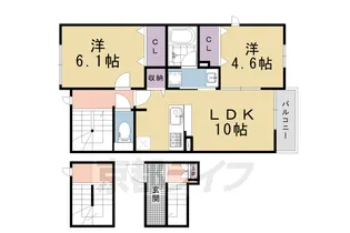 2LDKの間取り画像