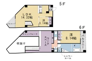 グレースビーコン大宮【501号室】の間取り
