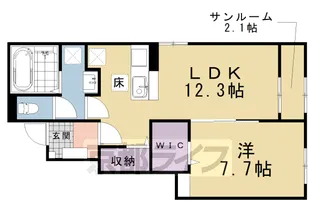 エル・ソラーレⅠ【101号室】の間取り