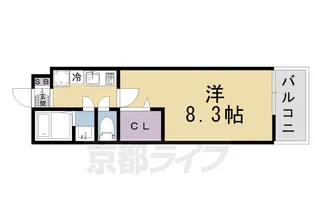 京都府京都市上京区二本松町【マンション】の間取り