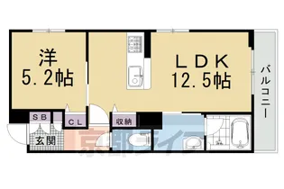京都府京都市中京区新シ町通御池下る大文字町【マンション】の間取り